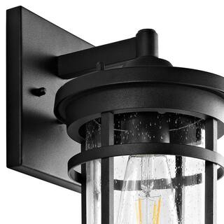 SAFAVIEH Senta 1-Light Black Outdoor Wall Lantern Sconce PLT4001A