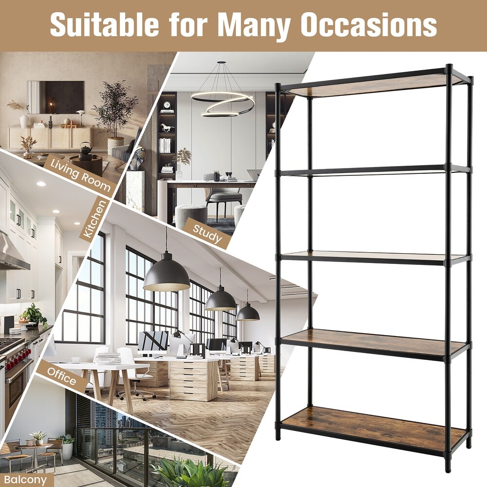 Costway 60.5'' Bookshelf5 tier Multi use   See Details