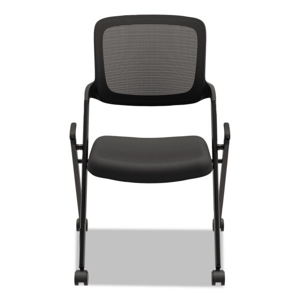 HON VL304 Mesh Back Nesting Chair， Supports Up to 250 lb， 19