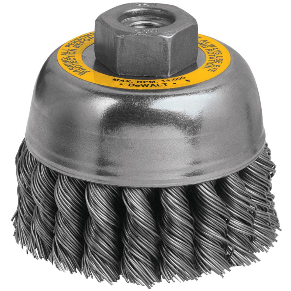 3-in Knotted Cup Wire Brush with 10 mm x 1.25-in Arbor ;