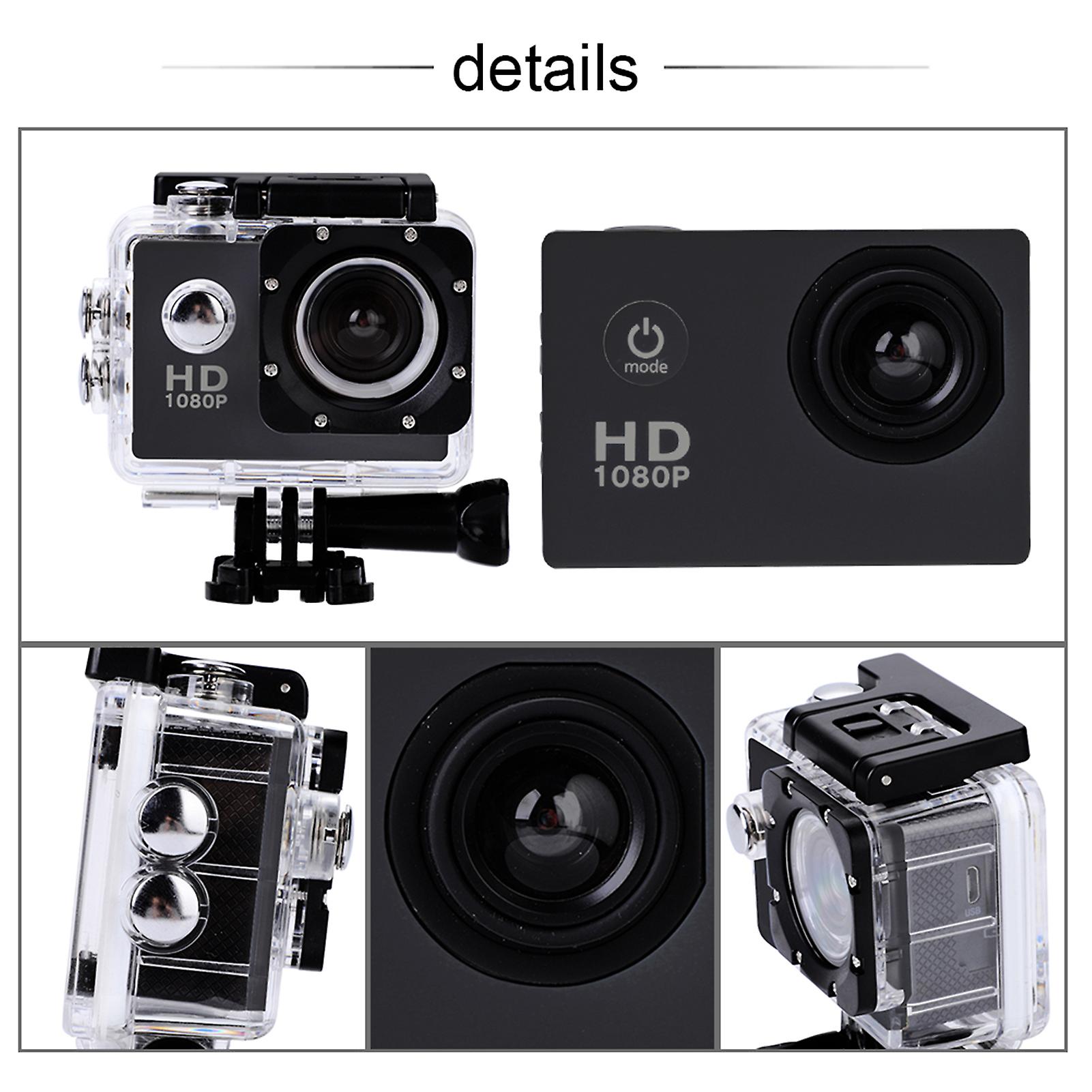 Outdoor Waterproof Sports Hd 1080p High Definition Camera Dv Camcorder (black)