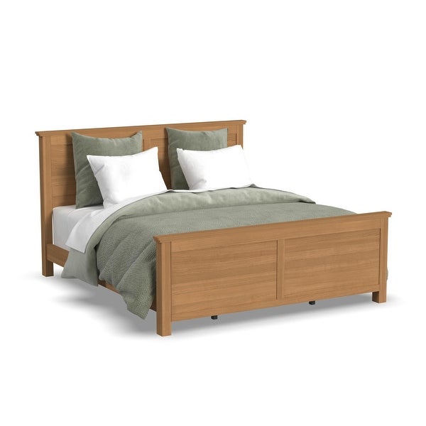 Oak Park Brown Wood 3-Piece King Bed and Two Nightstands Set by Homestyles - - 36579203