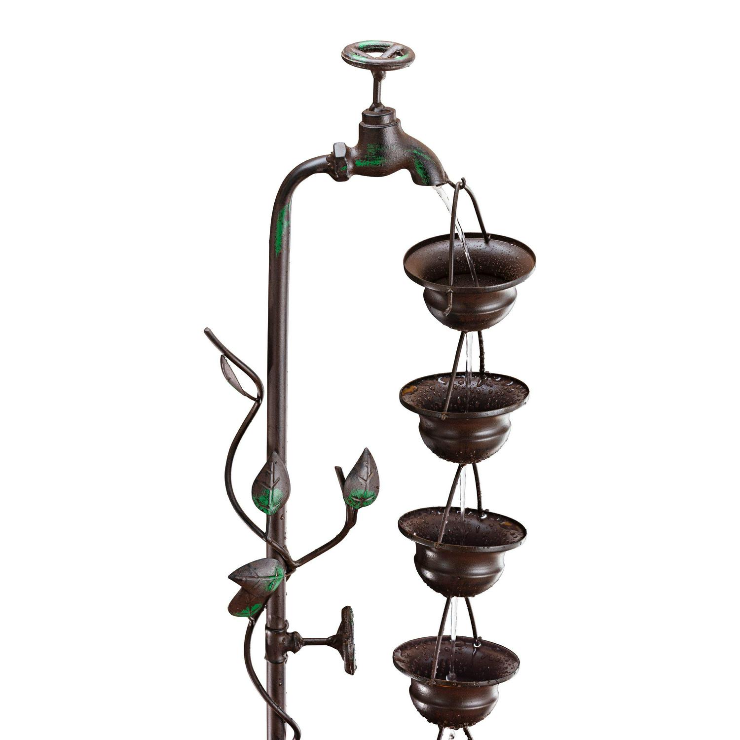 Alpine Corporation Outdoor Hanging 6Cup Tiered Floor Fountain Bronze  Crowdfused