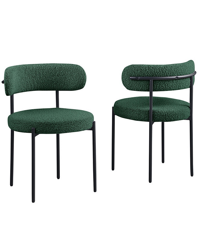 Best Master Furniture Drexel 30 Boucle Fabric Dining Chairs Set of 2