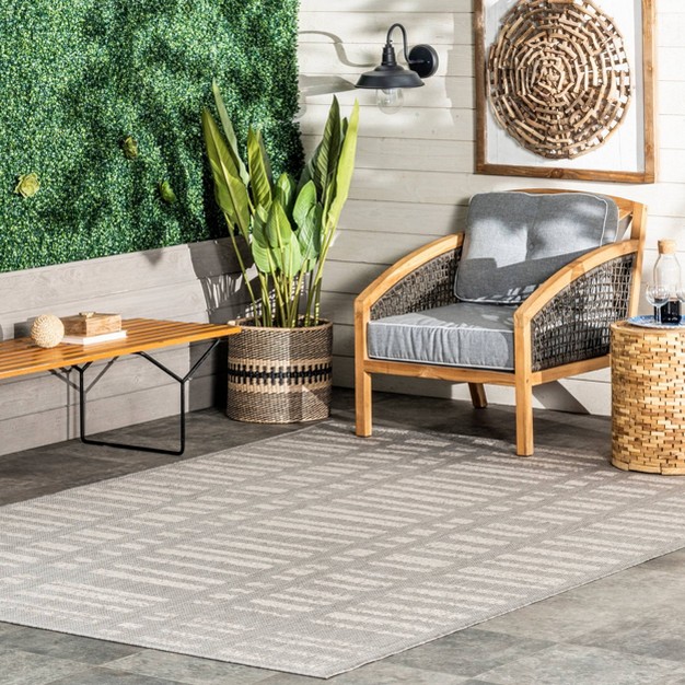 8 x27 x10 x27 Marin Contemporary Indoor outdoor Area Rug Gray Nuloom