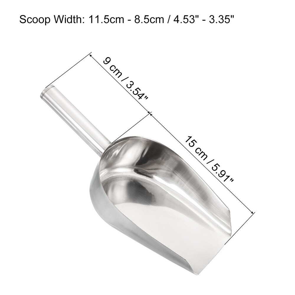 Ice Scoop Stainless Steel 9.5x3.5\