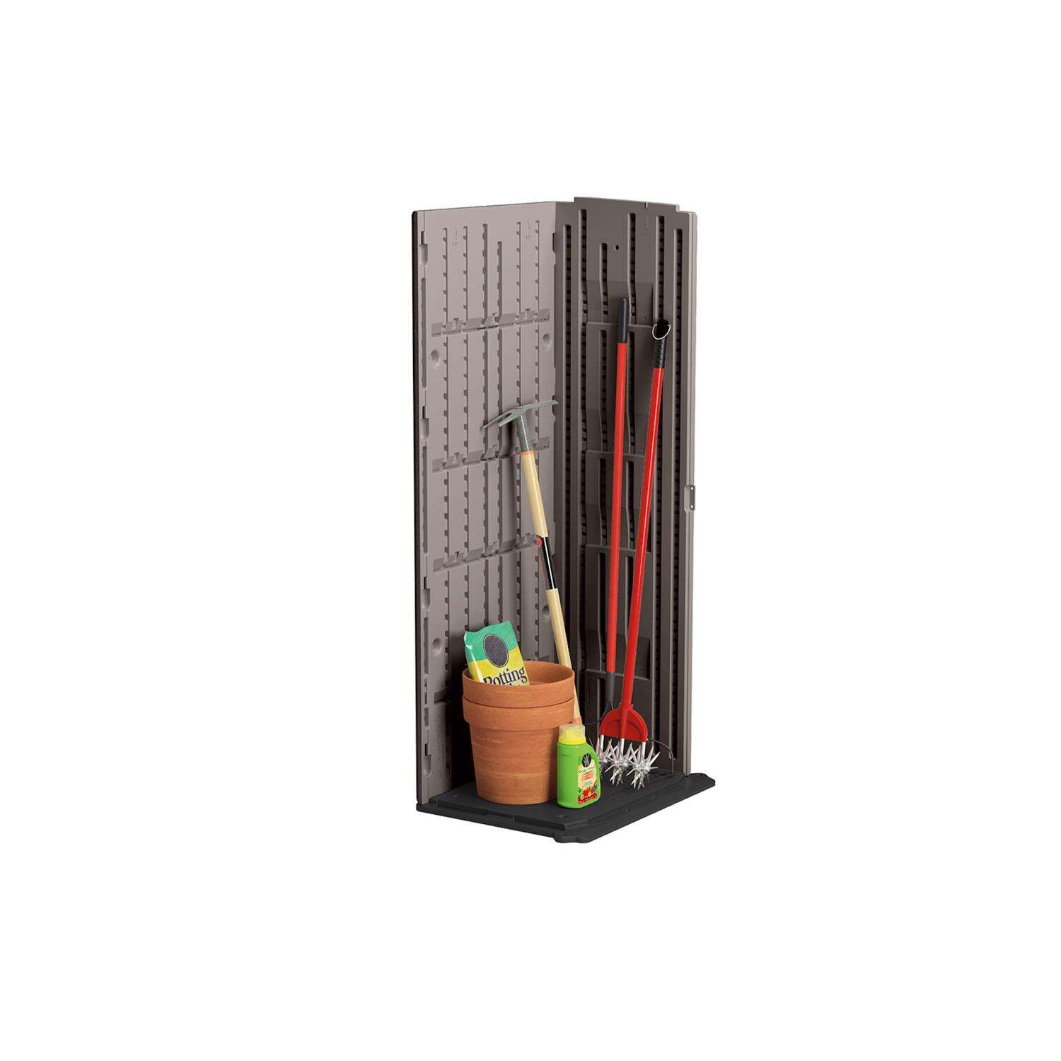 Suncast 2 ft. x 2 ft. Resin Vertical Pent Storage Shed with Floor Kit