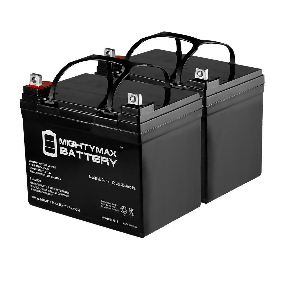 MIGHTY MAX BATTERY 12V 35AH SLA Battery Replaces Pride Mobility SC610 Victory 10 - 2Pack MAX3957399