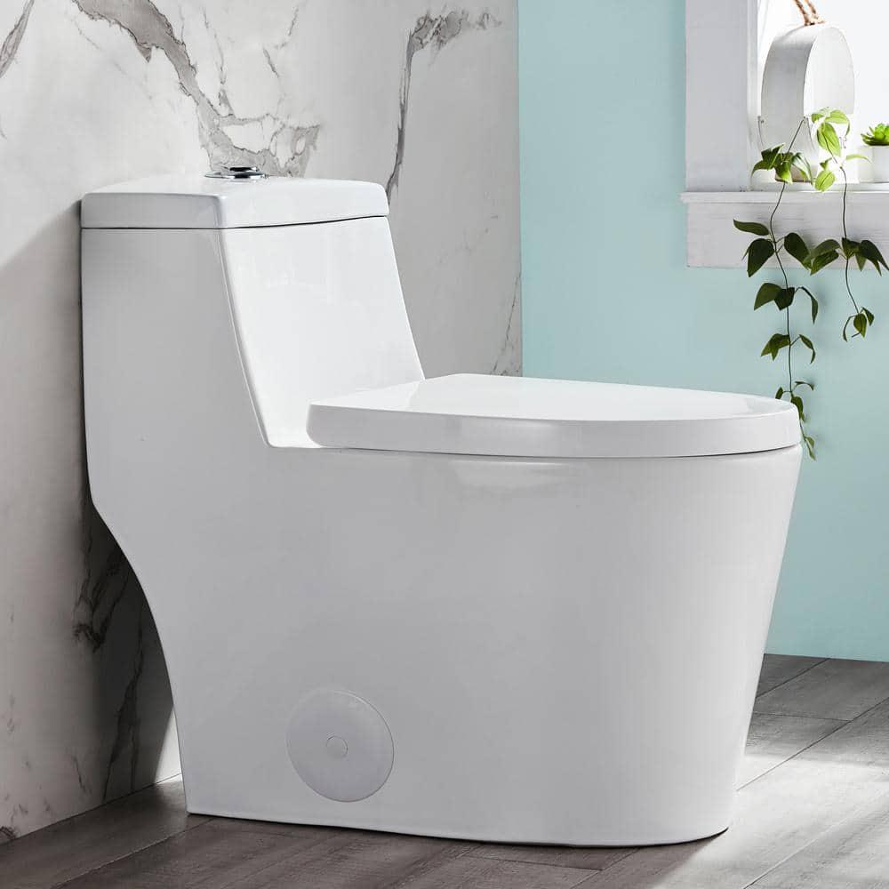 DEERVALLEY Prism 1Piece 08128 GPF Dual Flush Elongated Toilet in White Seat Included