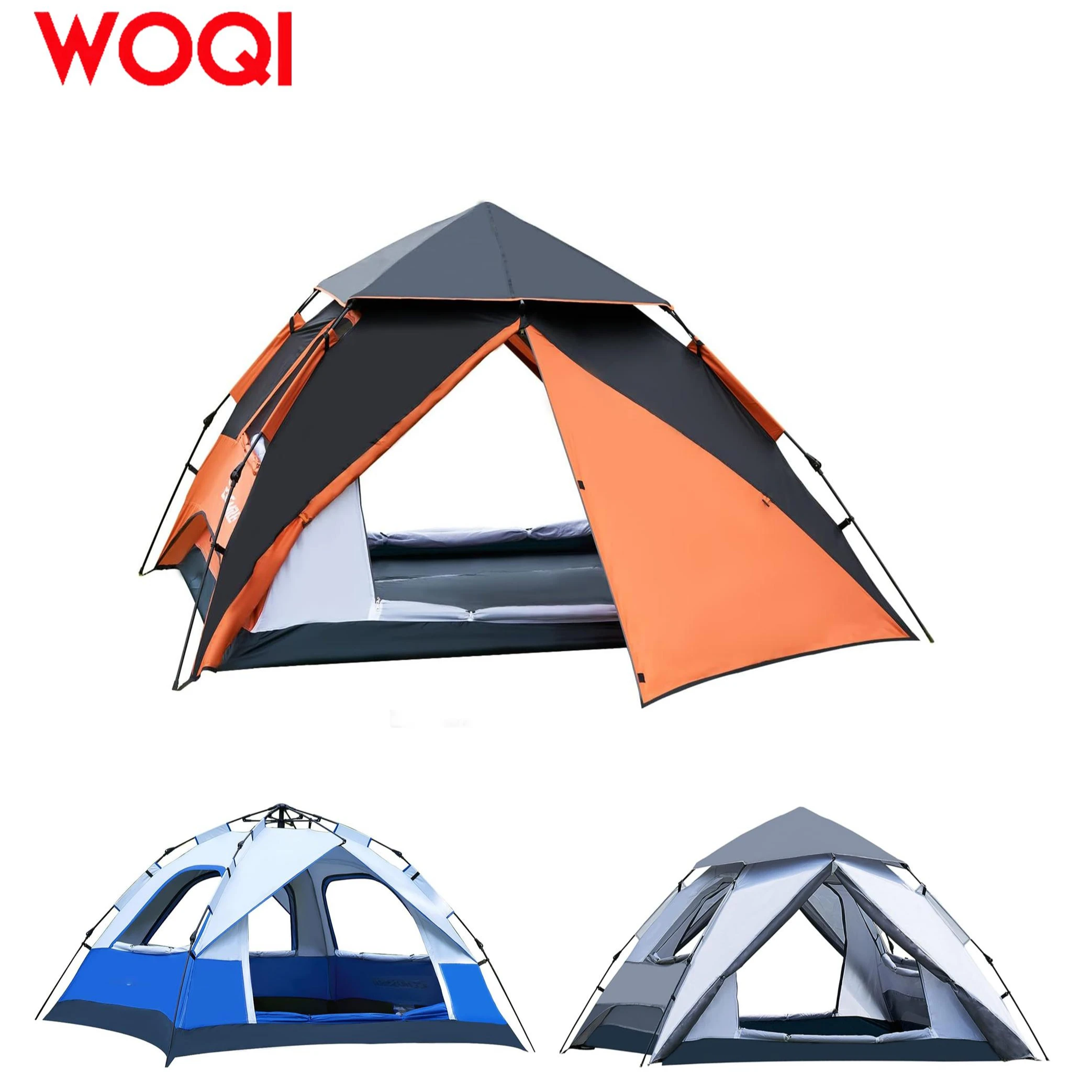 WOQI pop up lightweight tent  four person family camping tent  outdoor backpack tent for travel and hiking