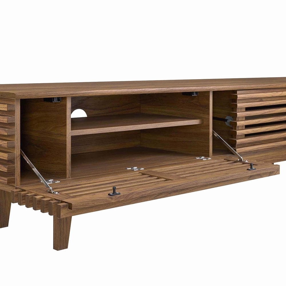 Render Walnut Finish 71 inch TV Stand