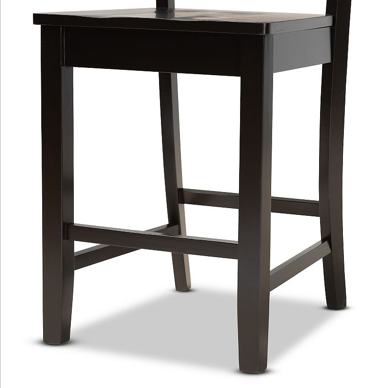 Baxton Studio Gervais Counter Stool 2-piece Set