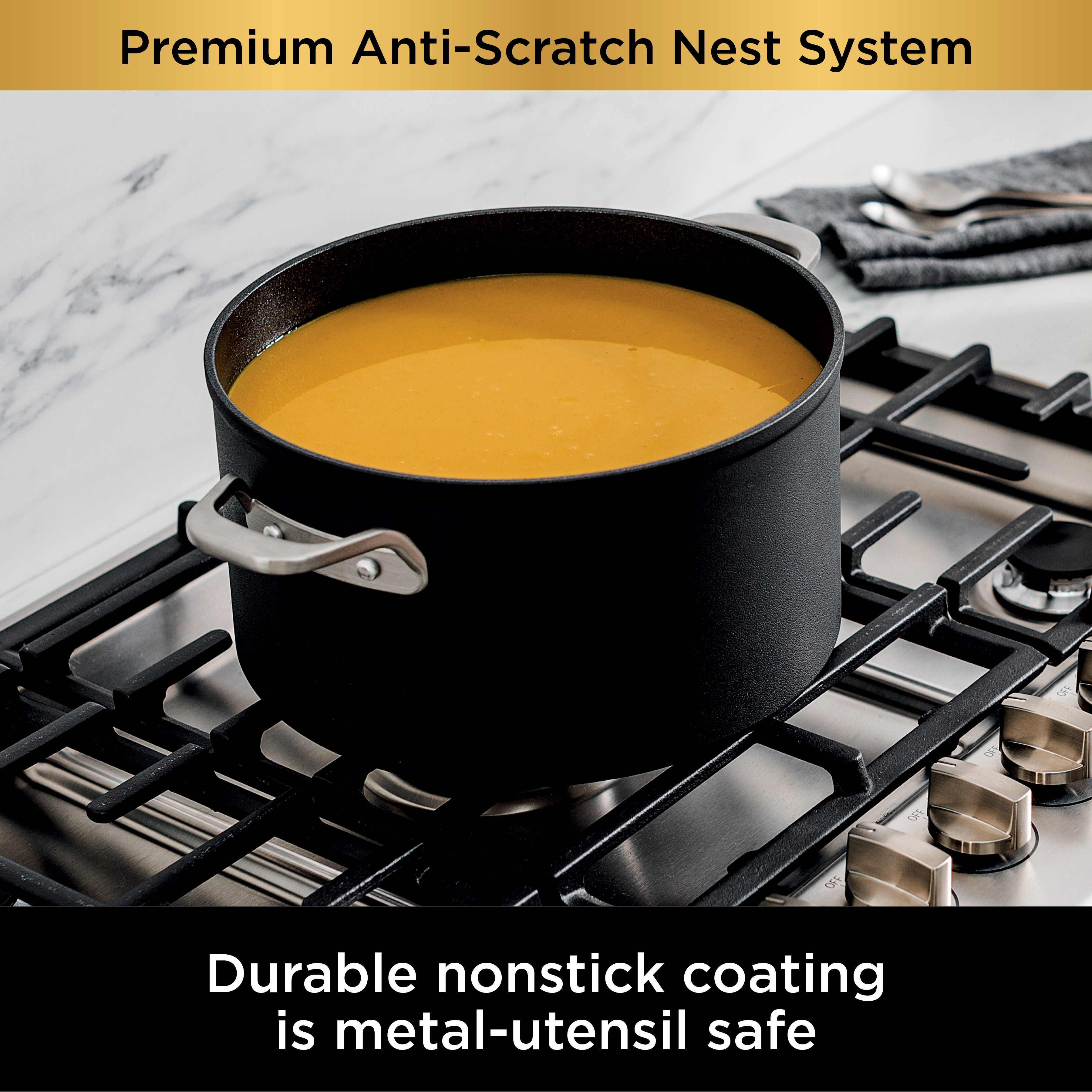 Ninja Foodi NeverStick Premium Nest System 8-Quart Stock Pot C50480