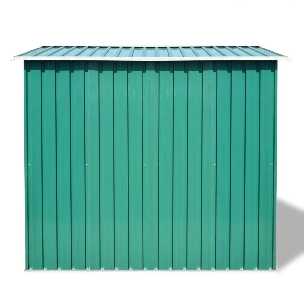 walmeck Garden Storage Shed Green Metal 101.2"x80.7"x70.1"