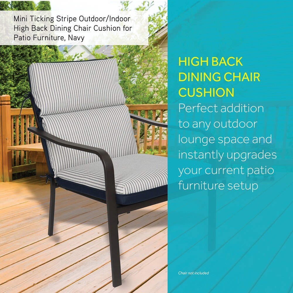 Outdoor/ Indoor High Back Dining Chair Cushion for Patio Furniture  21\