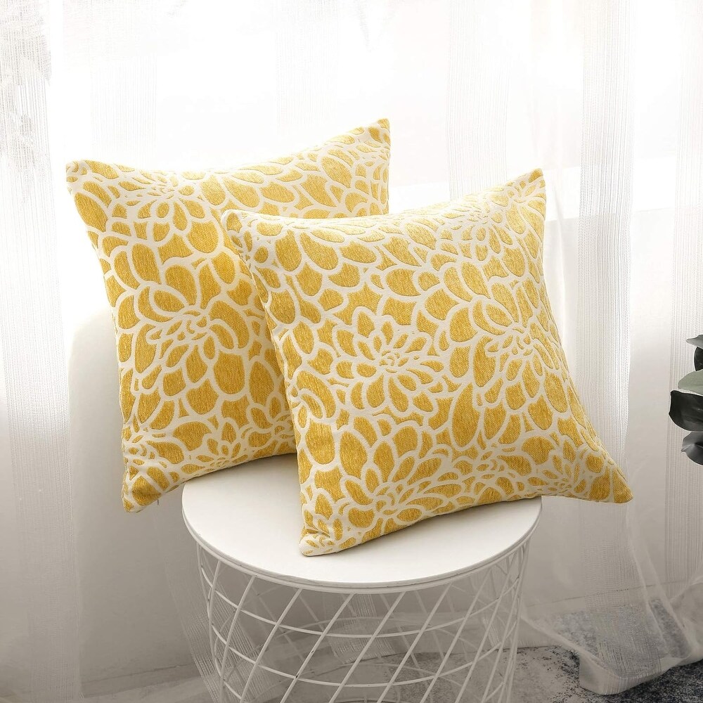 Pack of 2 Soft Decorative Square Throw Pillow Covers Cushion Case Sofa