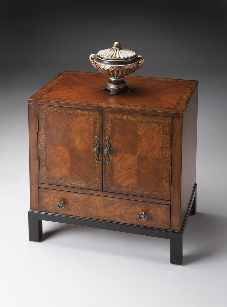 Butler Courtland Cherry  ampBurl Accent Cabinet   Transitional   Accent Chests And Cabinets   by Butler Specialty Company  Houzz