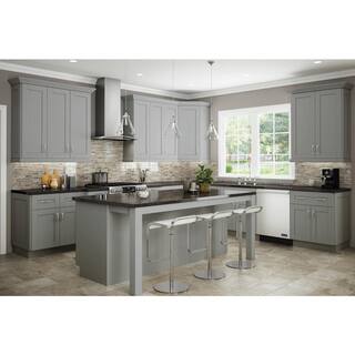 Contractor Express Cabinets Veiled Gray Shaker Assembled Plywood Wall Kitchen Cabinet with Soft Close 36 in. x 42 in. x 12 in. W3642-AVG