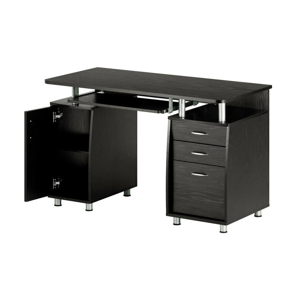 TECHNI MOBILI 47.5 in. W Complete Workstation Computer Desk with Storage Espresso RTA-4985D-ES18