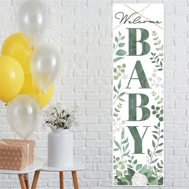 Big Dot Of Happiness Boho Botanical Baby Greenery Baby Shower Front Door Decoration Vertical Banner