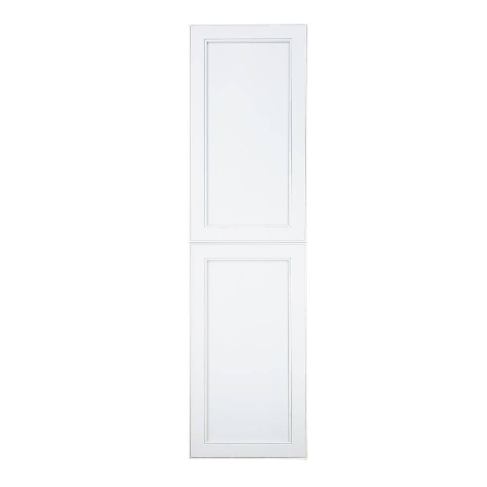 WG Wood Products 15.5 in. W x 59 in. H 3.5 in. D Dogwood Inset Panel White Enamel Recessed Medicine Cabinet without Mirror DOG-256-WHITE