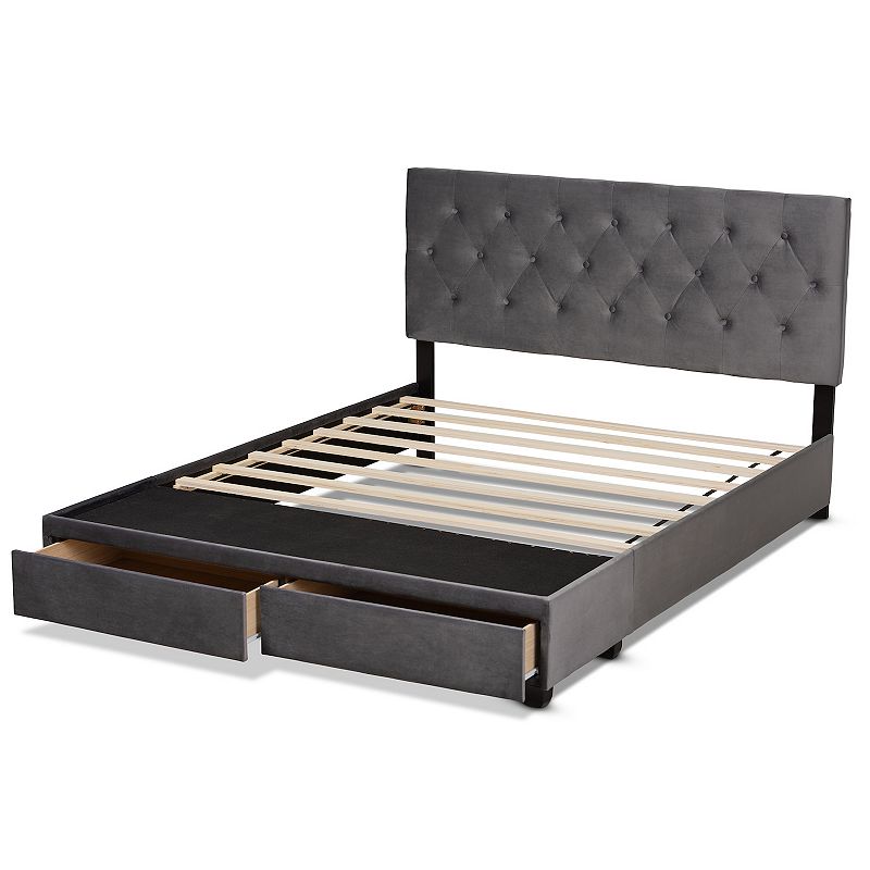 Baxton Studio Caronia Tufted Storage Bed