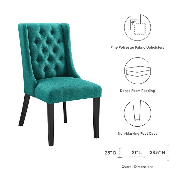 Baronet Button Tufted Fabric Dining Chair