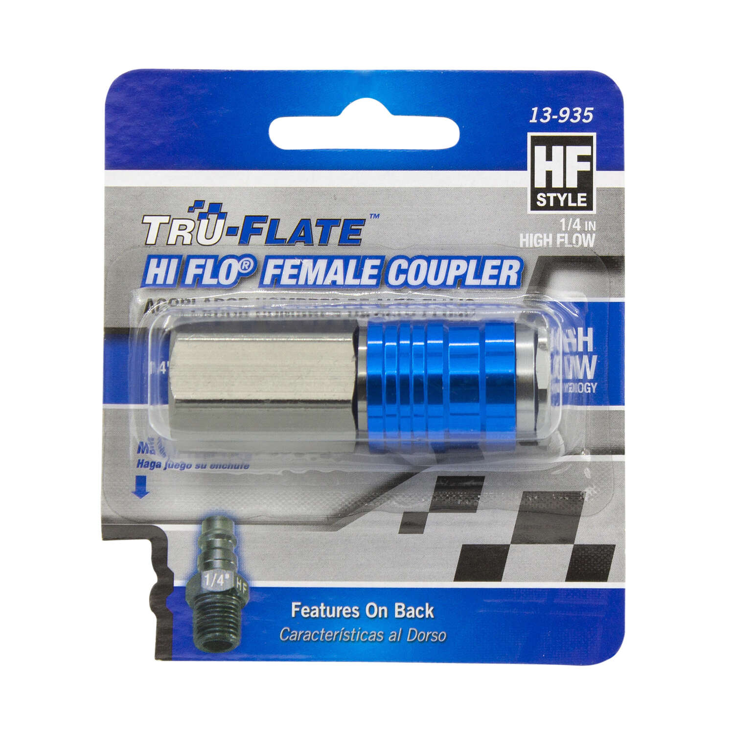 Tru-Flate HI FLO Aluminum Coupler 1/4 in. Female 1 pc