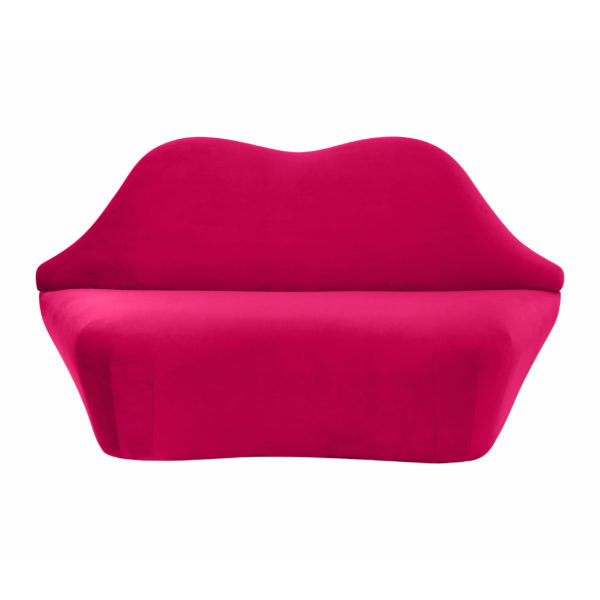 Lips Hot Velvet Settee in Various Colors