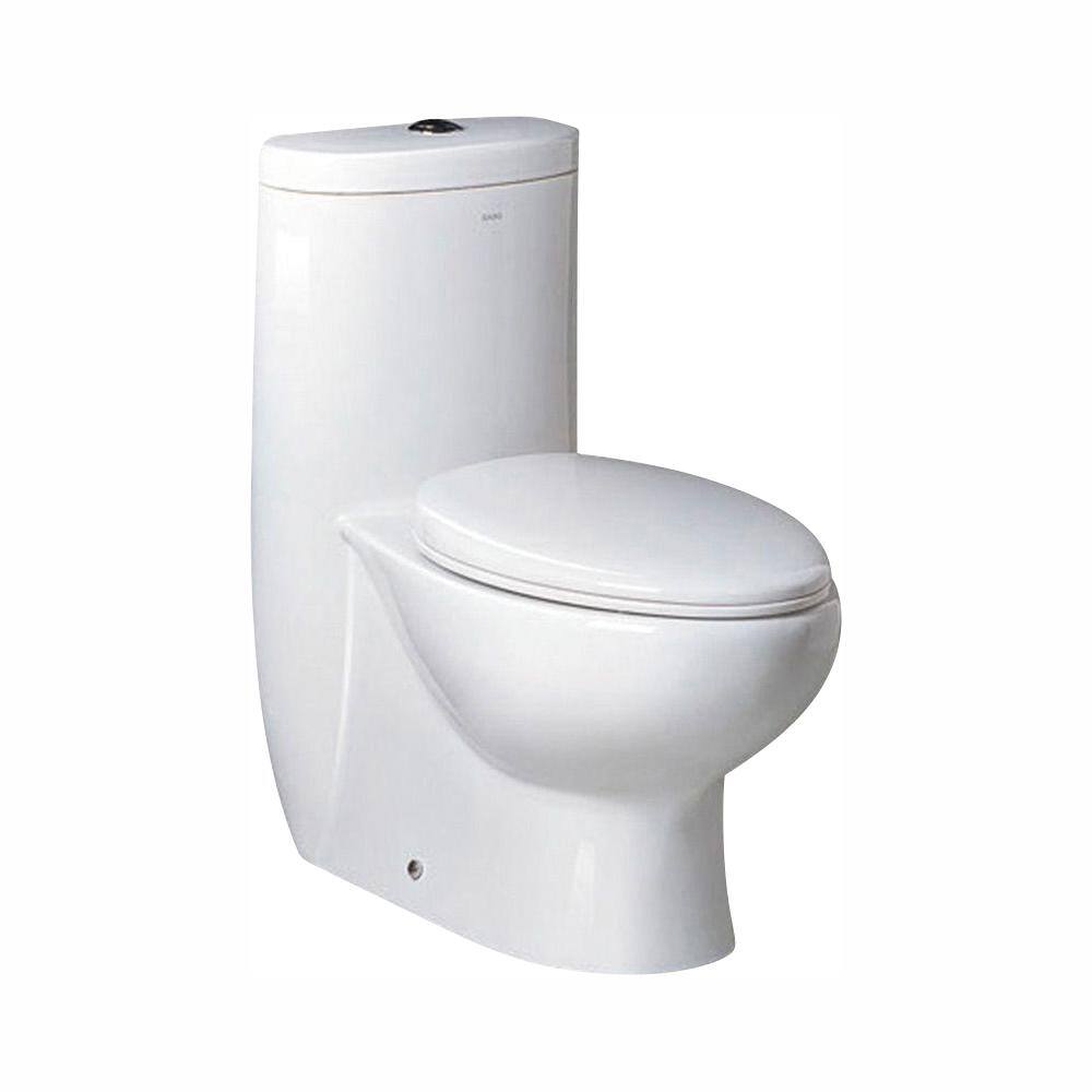 Fresca Delphinus 1-piece 0.8  16 GPF Dual Flush Elongated Toilet in White FTL2309