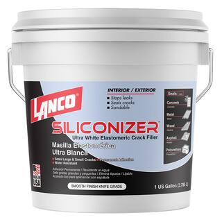 Lanco Siliconizer Crack Filler 1 Gal. White Elastomeric Roof Patch RC230-4