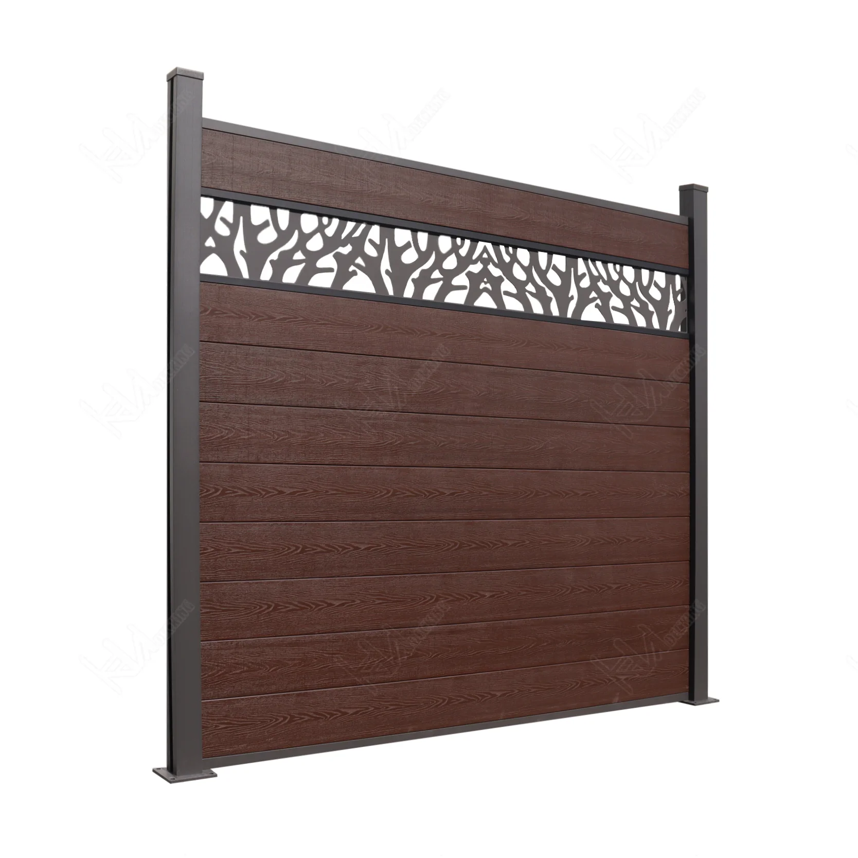 Super shock resistant No Cracking Wood Plastic Composite Privacy WPC decorative outdoor fence board panel