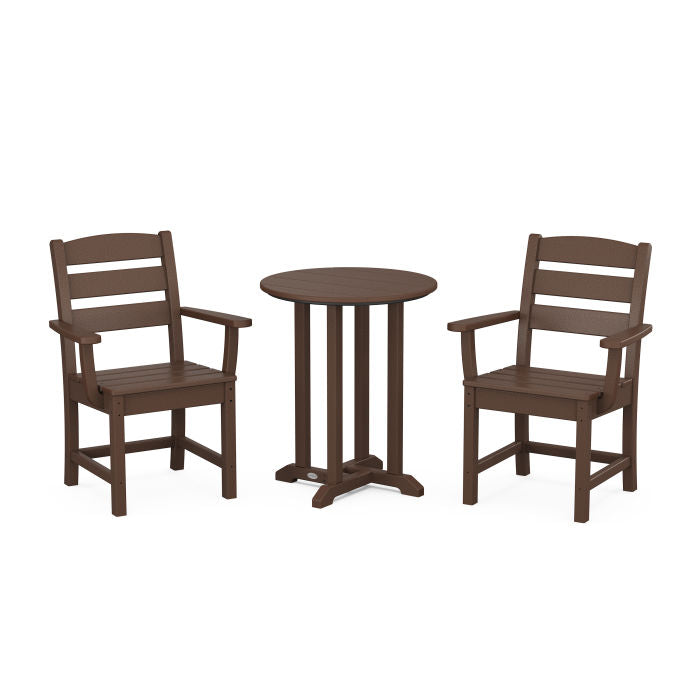 Polywood Lakeside 3-Piece Round Bistro Dining Set PWS1301-1