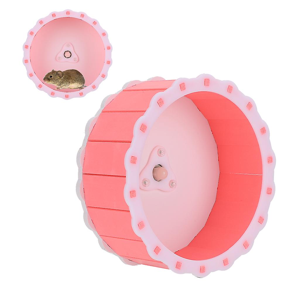 15cm/5.9in Hamster Guinea Pig Running Wheel Silent Roller Small Pet Toy Accessoriespink