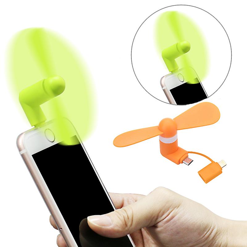 Portable Mini 2 In 1 Phone Fan For Iphone Android Micro Cooling Fan