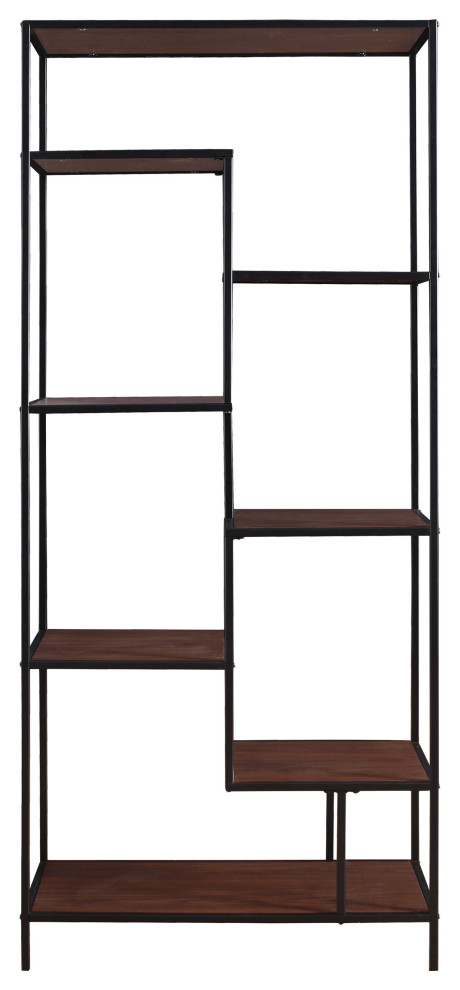 Asher 7 shelf Bookcase Walnut   Modern   Bookcases   by Modon  Houzz