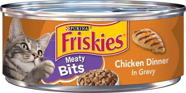 Friskies Meaty Bits Chicken Dinner in Gravy Canned Cat Food