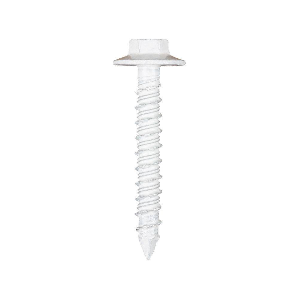 Tapcon 14 in. x 2-14 in. Maxi-Set White Hex-Head Concrete Anchors (50-Pack) 24323