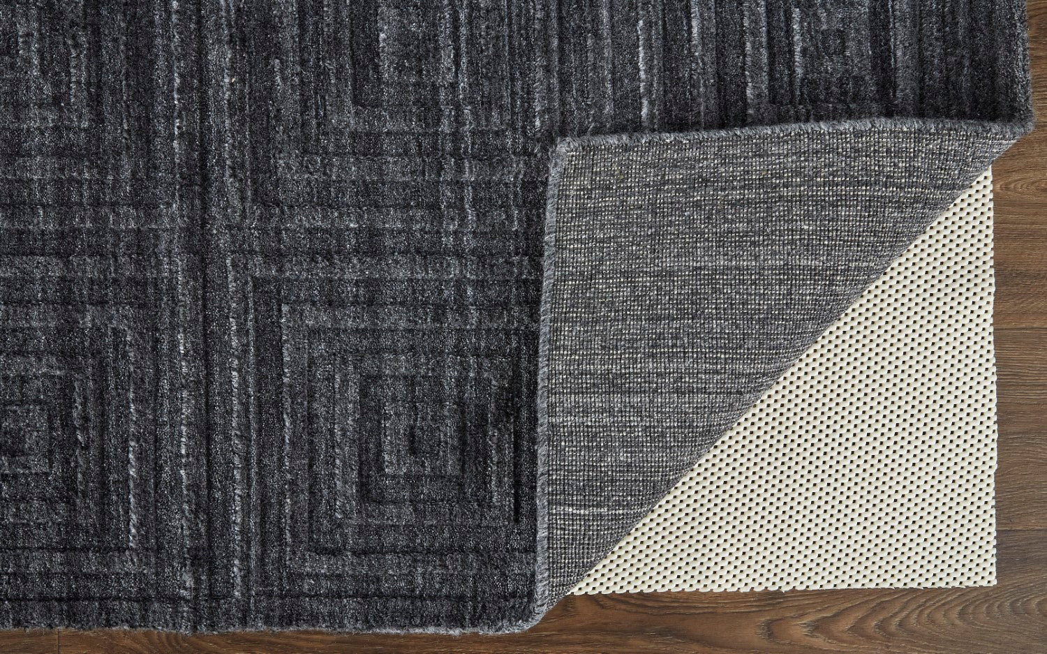 Tatem Hand Woven Linear Charcoal Gray/Gray Rug