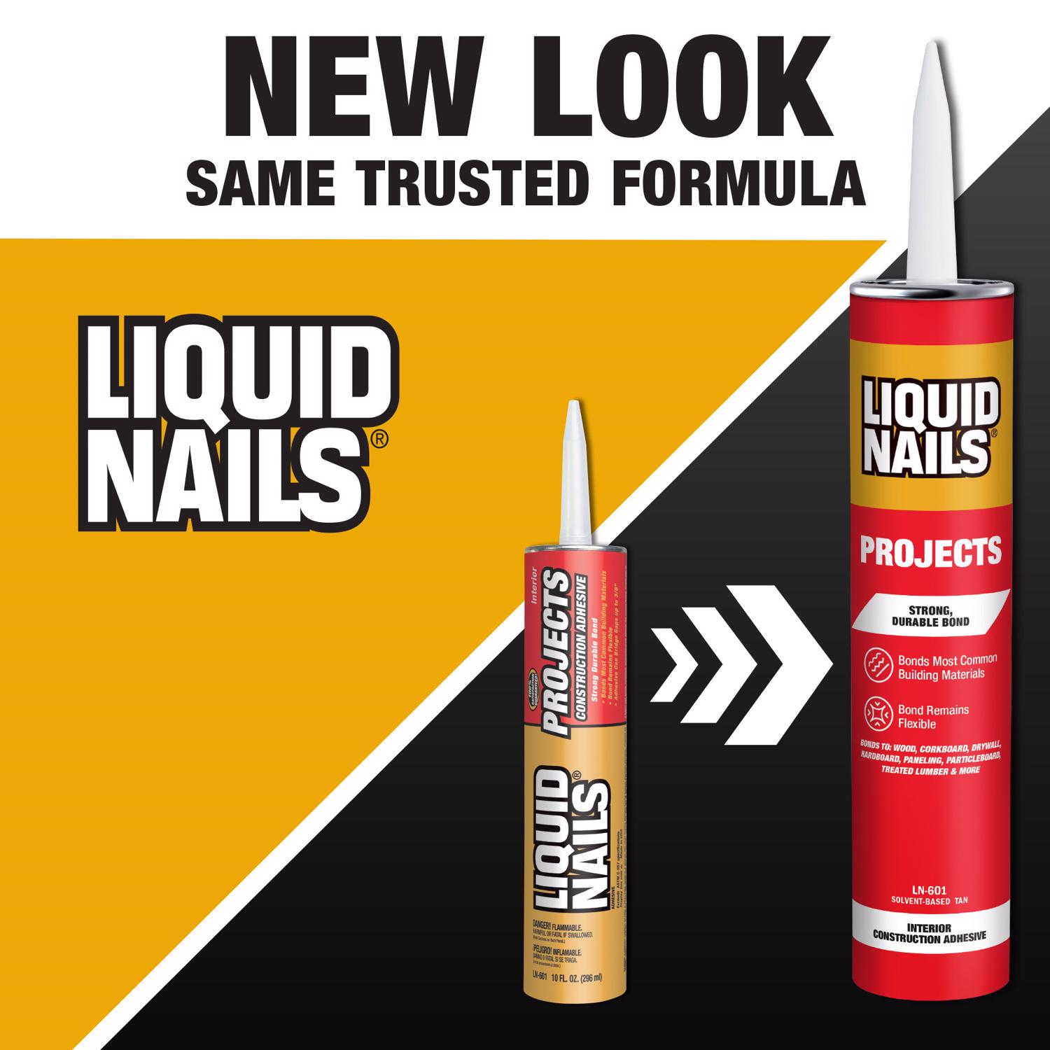 Liquid Nails Interior Projects Synthetic Rubber Construction Adhesive 10 oz