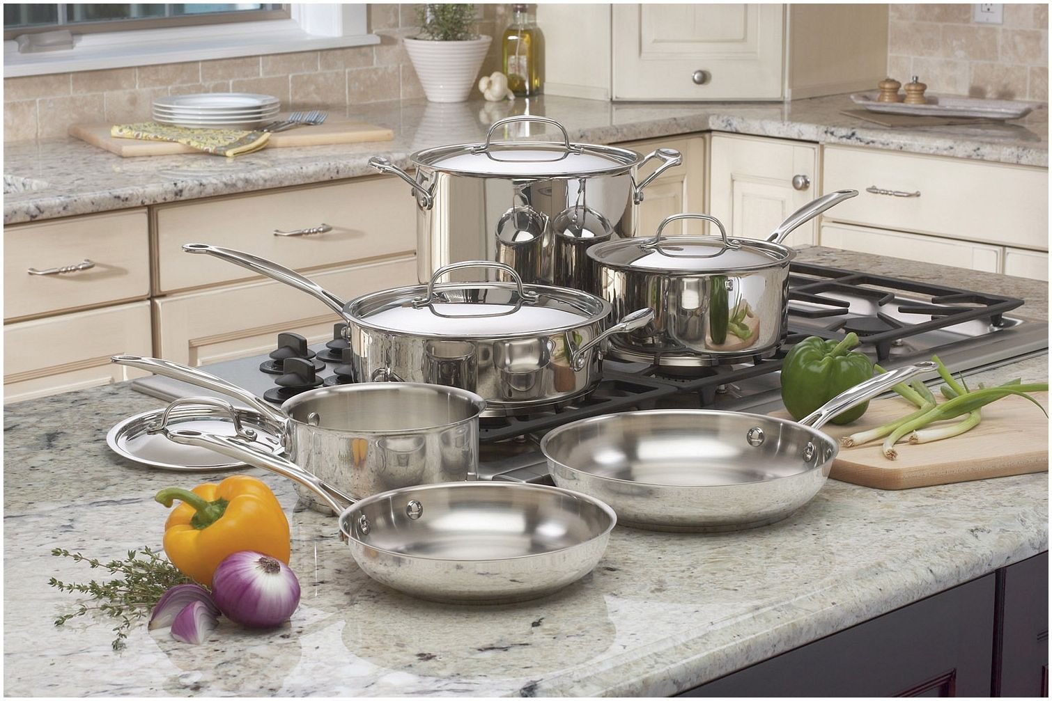 Chef's Classic Stainless Steel Cookware Set (10-Piece) | Cuisinart