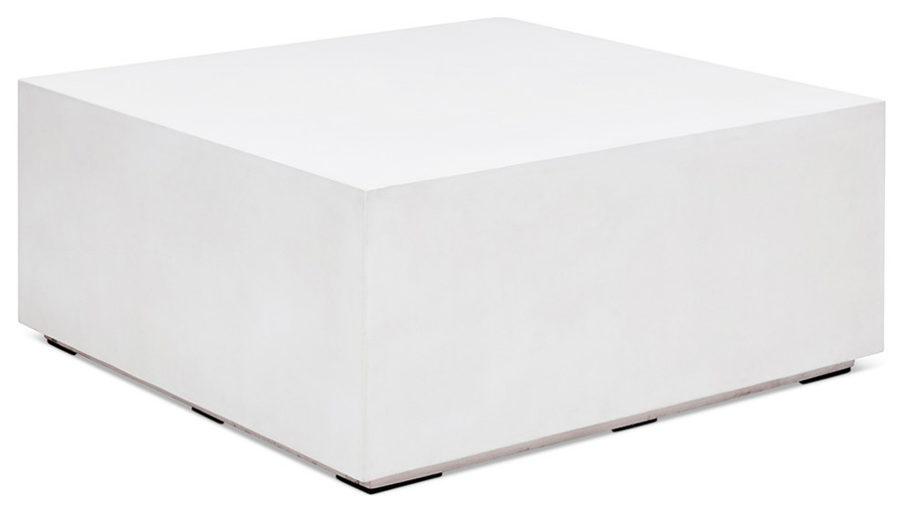 Angosto Square Coffee Table Ivory   Contemporary   Coffee Tables   by Peachtree Fine Furniture  Houzz