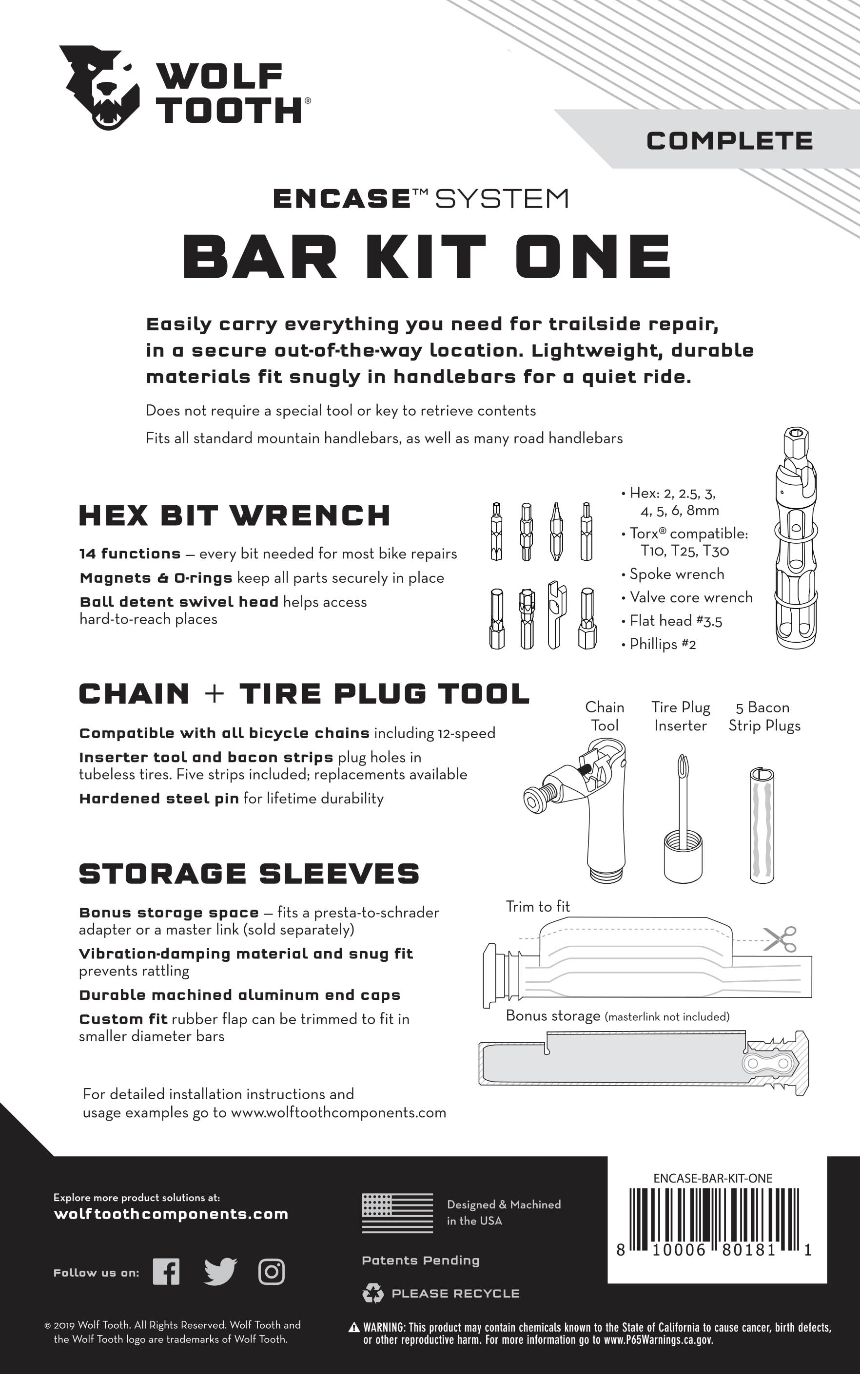 EnCase System Bar Kit One by Wolf Tooth