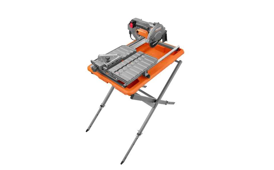 RIDGID R4031S 9 Amp Corded 7 in. Wet Tile Saw with Stand