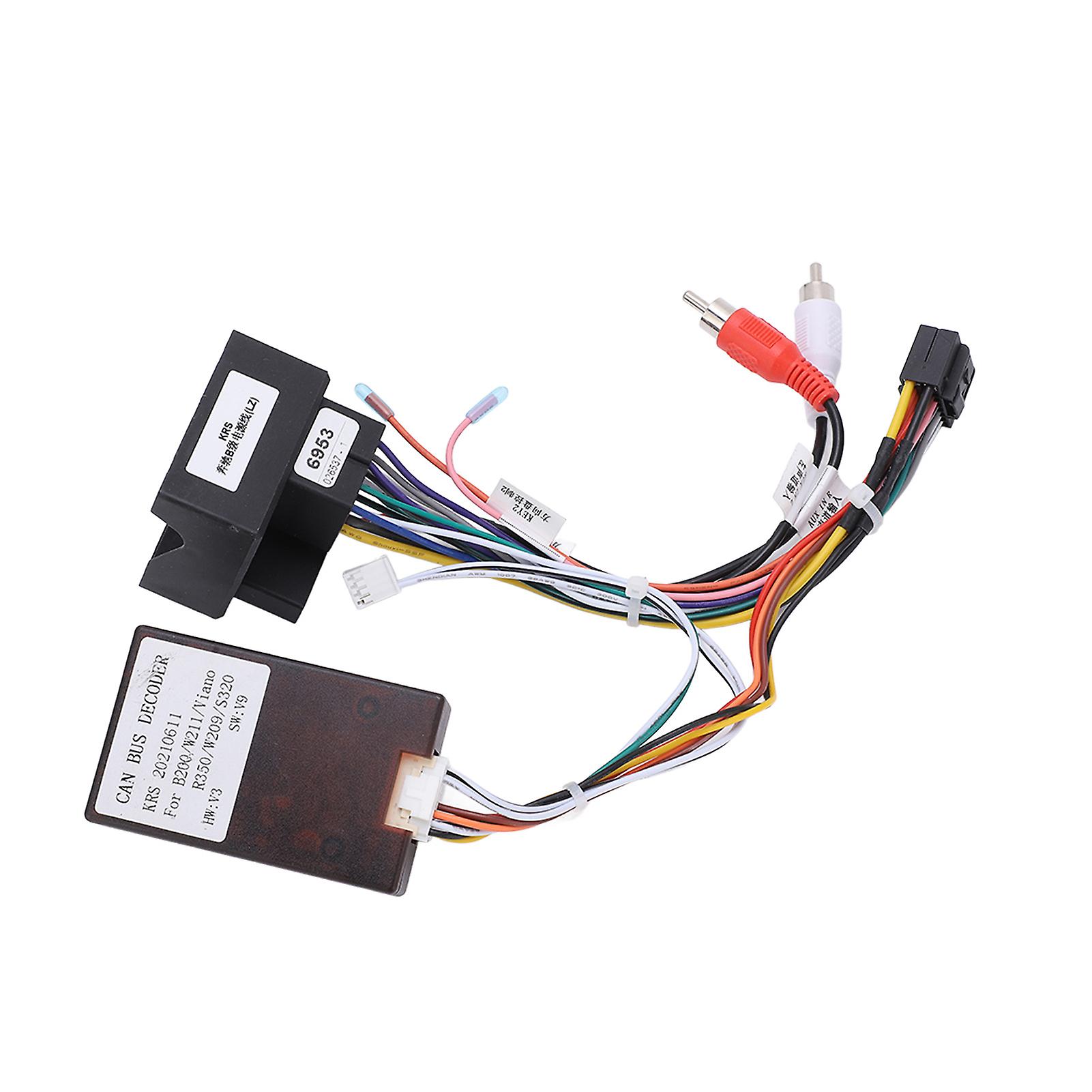 Radio Power Wiring Harness With Canbus Box For Android Navigation Replacement For Mercedes Benz B200 Viano 0818