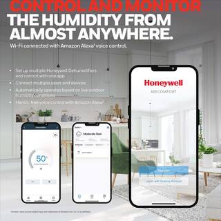 Honeywell Smart WiFi Energy Star Dehumidifier for Medium Basements  Rooms Up to 3000 sq. ft. with Alexa Voice Control TP50AWKN