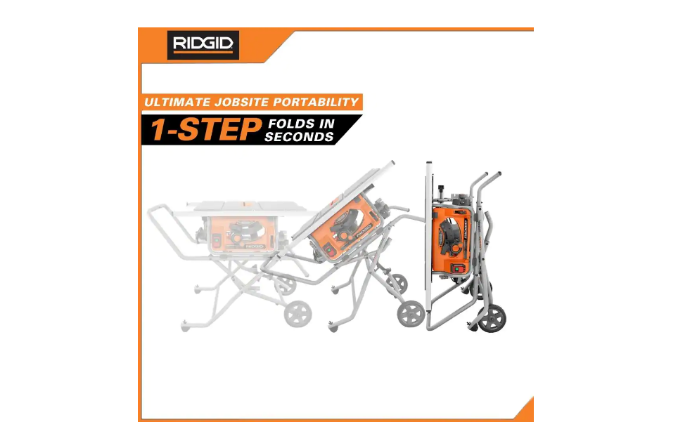 RIDGID R4514 10 in. Pro Jobsite Table Saw with Stand