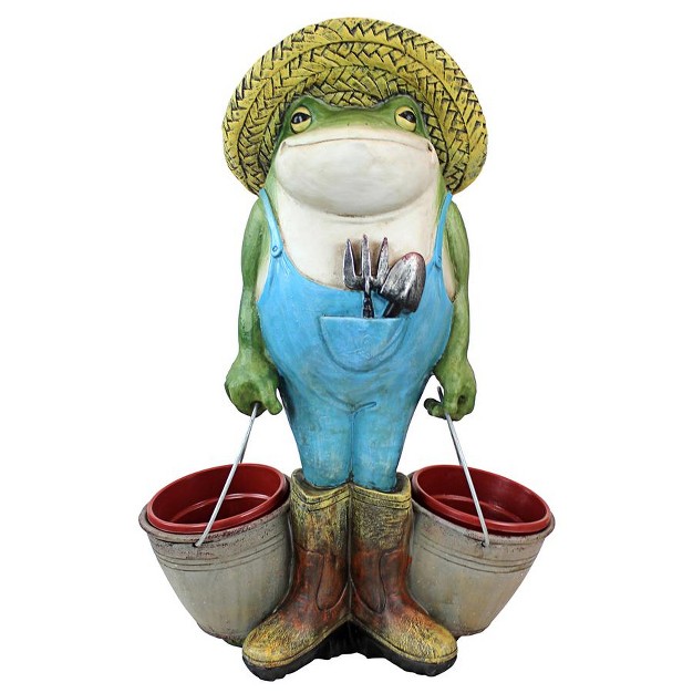 Design Toscano Buckets The Garden Frog Statue