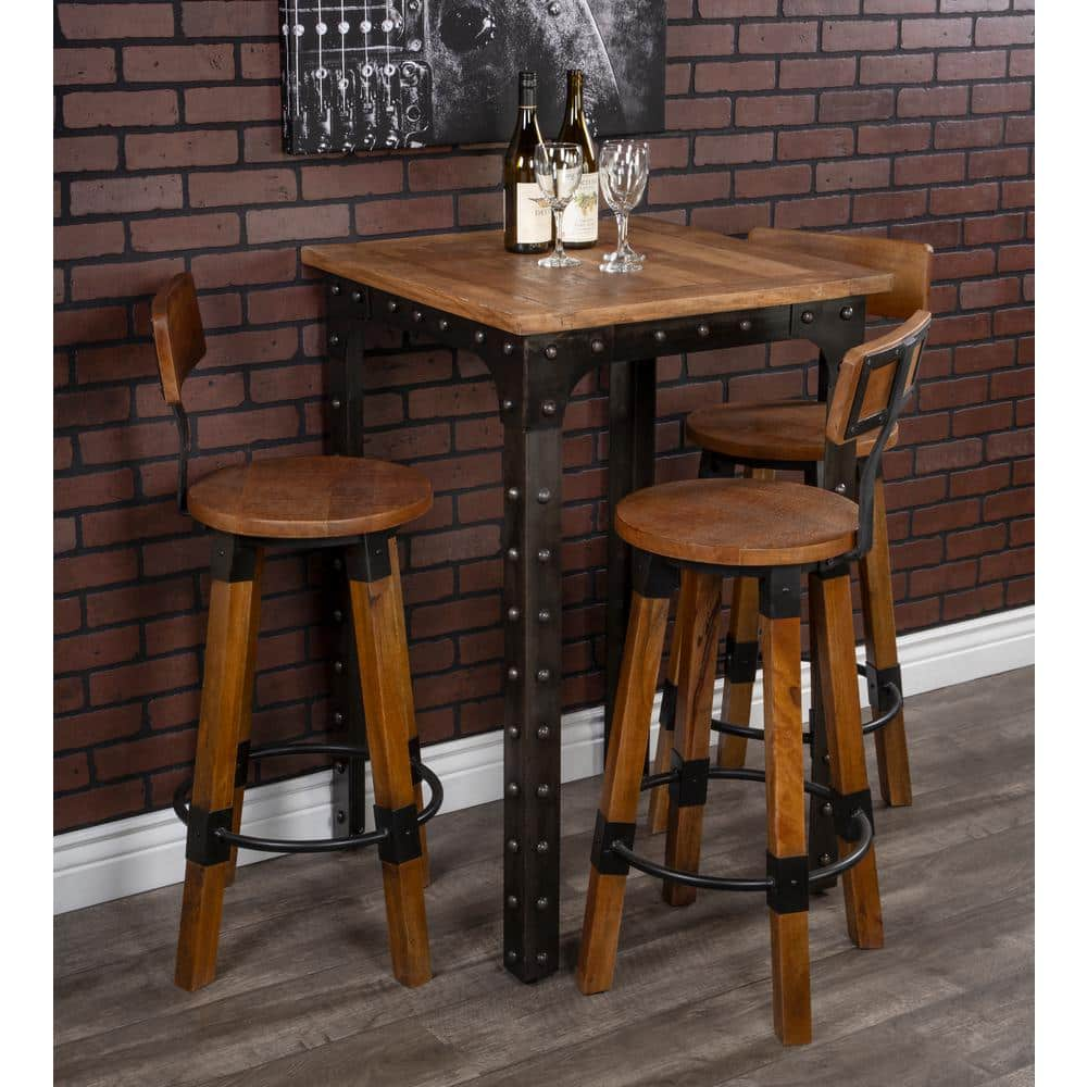 Butler Specialty Company Mountain Lodge Wood and Metal Bar Stool 42.0 in. H x 15.0 in. W x 15.0 in. D 5480330