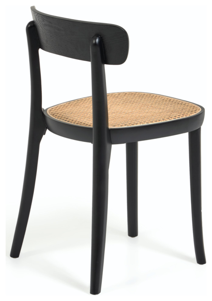 Black Beech and Rattan Dining Chair  2  La Forma Romane   Tropical   Dining Chairs   by Oroa   Distinctive Furniture  Houzz